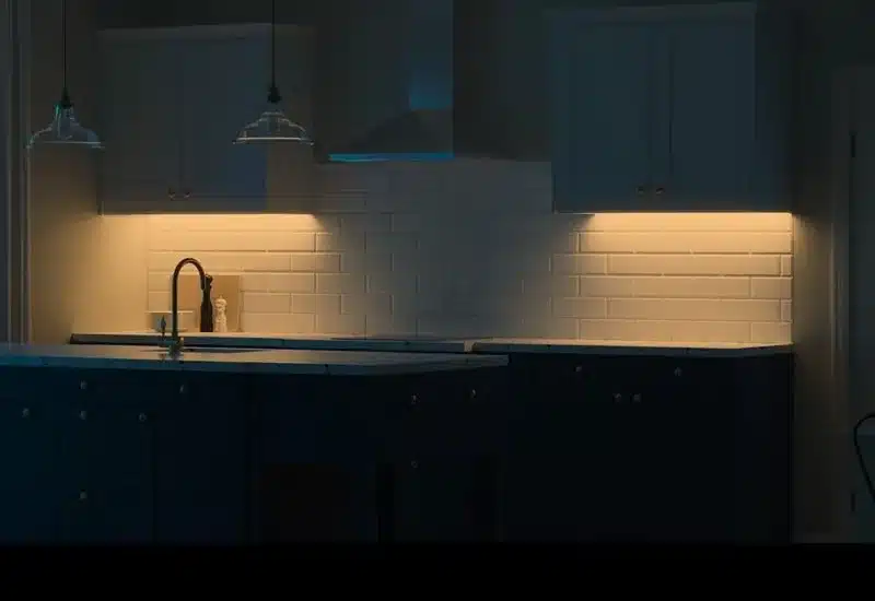 Dark Cabinets Under LEDs